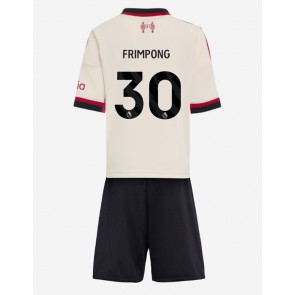 Liverpool Jeremie Frimpong #30 Bortaställ Barn 2025-26 Kortärmad (+ Korta byxor)